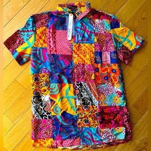 NWT Men’s colorful button down shirt